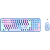UBOTIE S802AG Rainbow Colored Retro Wireless Keyboard & Mouse Combo