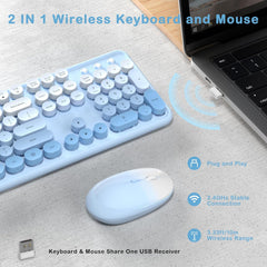 UBOTIE S803AG Gradient Colorful Wireless Keyboard & Mouse Combo